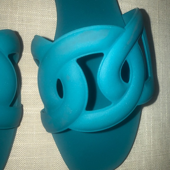 Hermes Aloha PVC Jelly Sandals Spring/Summer Collection Malachite size 41 - Picture 4 of 6